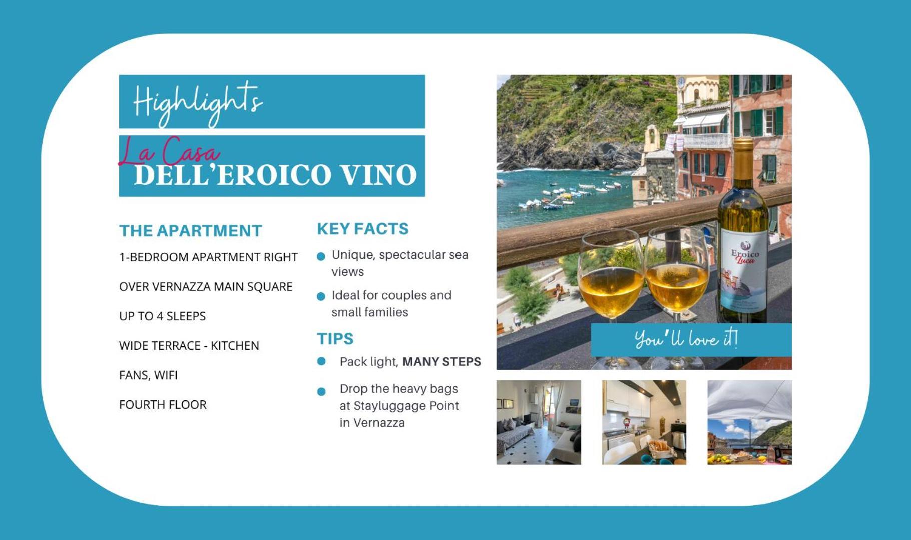 La Casa Di Eroico Vino Aparthotel Vernazza Luaran gambar